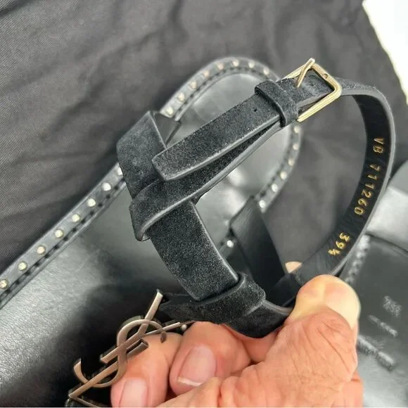 Women's Saint Laurent Ysl, Cassandra sandals size 39.5 made in Italy - Picture 7 of 11